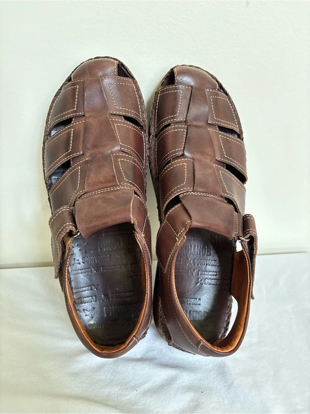 Pikolinos Fisherman Tarifa Brown Sandals Mens Size 44 US 10-10.5